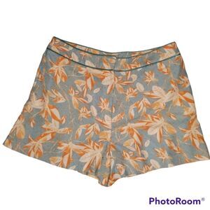 H&M floral leaf print trouser shorts 14